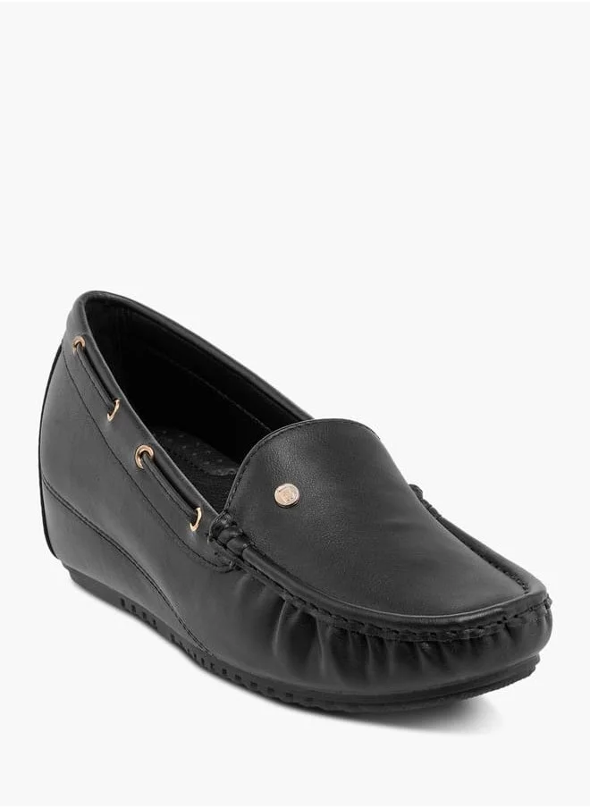 فلورا بيلا من شو إكسبرس Women Solid Slip-On Wedge Heel Loafers