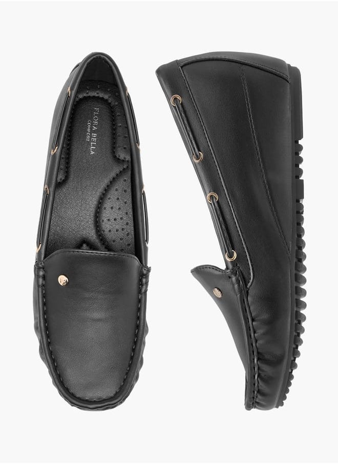 Flora Bella By Shoexpress Women Solid Slip-On Wedge Heel Loafers  - Image 2