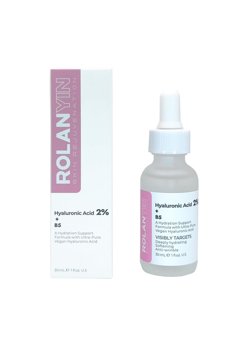 ROLANYIN - ROLANYIN Hyaluronic Acid 2  Vitamin B5 Facial Serum for Intense Hydration Plumping and Nourishing Soothing Anti Aging Benefits Skin Repair and Elasticity Enhancement Skin Care - Image 1
