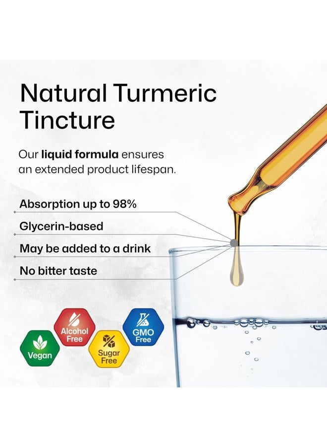 MAUWE HERBS Turmeric Supplement Tincture - 1200 mg Turmeric Curcumin with Black Pepper Extract - Alcohol and Sugar Free - Vegan Drops 4 Fl.Oz. - Image 4
