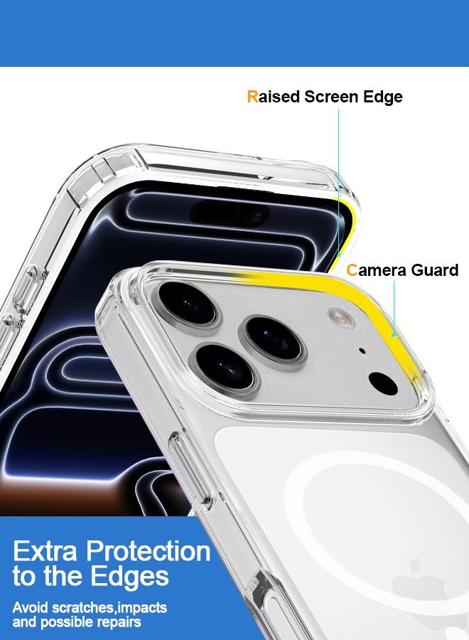 Tersely Crystal Case Cover for iPhone 17 Pro Max 6.9-inch 2025, Compatible with MagSafe, Scratch-Resistant Back, Anti-Scratch Clear Back Magnetic Slim - Image 2