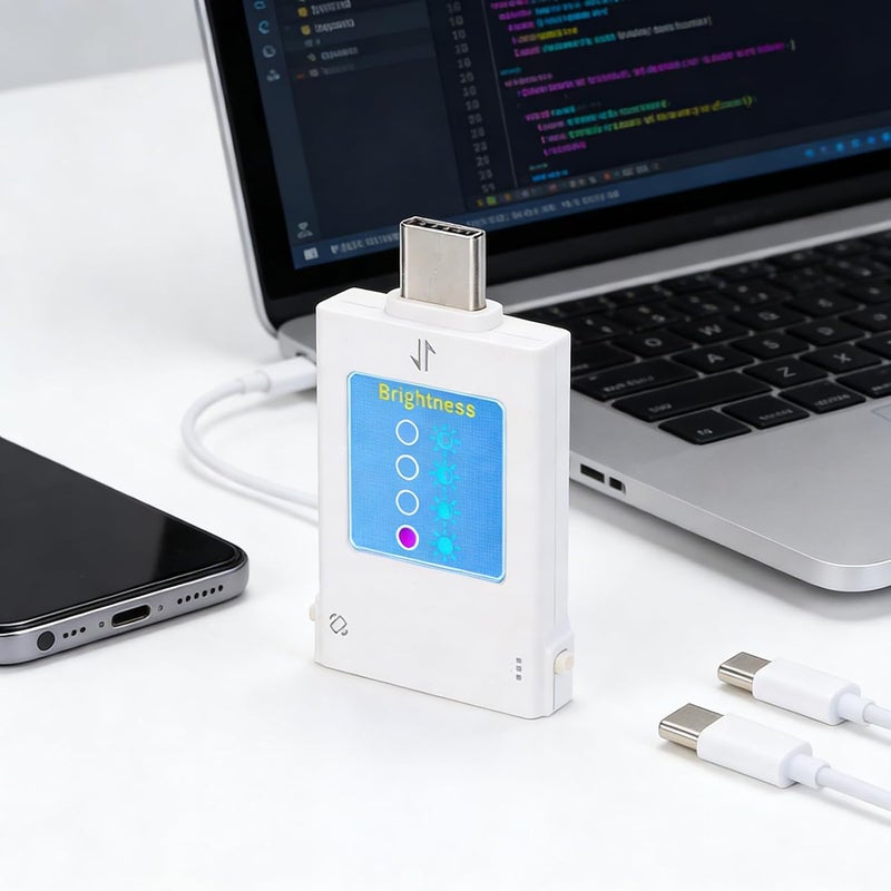 تصميم خليجي عملي شائع اختبار الشحن السريع متعدد البروتوكولات من Eujgoov، مقياس التيار والجهد USB C بقدرة 600 واط للشواحن والهواتف وأجهزة الكمبيوتر المحمولة (B10 أبيض) جودة موثوقة عامة مواد مصقولة صلبة - Image 3