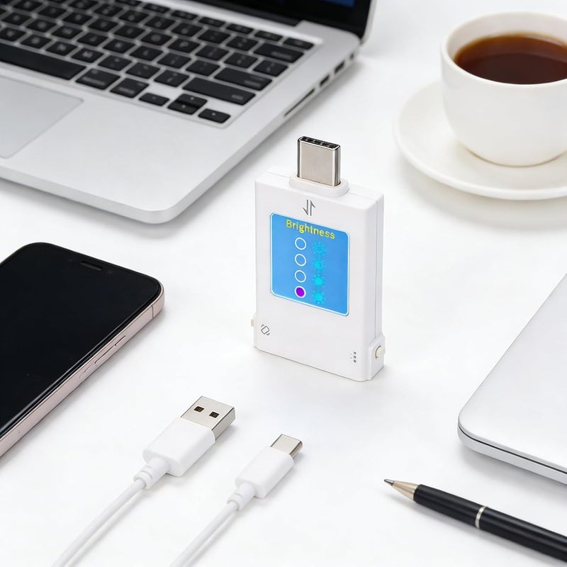 تصميم خليجي عملي شائع اختبار الشحن السريع متعدد البروتوكولات من Eujgoov، مقياس التيار والجهد USB C بقدرة 600 واط للشواحن والهواتف وأجهزة الكمبيوتر المحمولة (B10 أبيض) جودة موثوقة عامة مواد مصقولة صلبة - Image 4