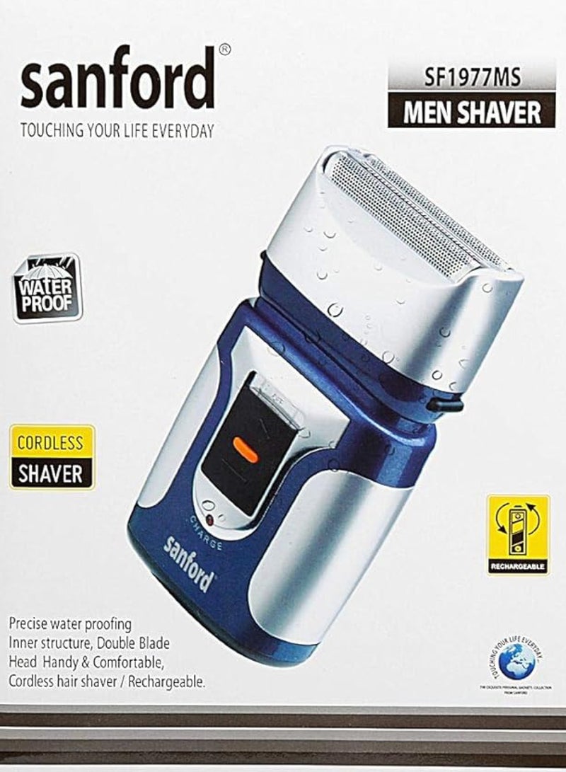 Sanford SF1977MS Double Blade Hair Clipper Blue/Siver - Image 5
