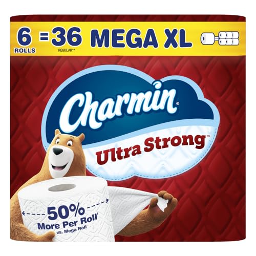 Charmin Ultra Strong Toilet Paper 6 Mega XL Rolls 330 Sheets Per Roll - Image 1