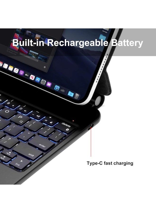 A magnetic keyboard case for iPad Air 11-inch (M3 2025, M2 2024) and iPad Pro 11-inch (1st/2nd/3rd/4th generation), featuring a Magic Keyboard and multi-touch trackpad support. Also compatible with 10.9-inch iPad Air 4th/5th generation (black). - Image 4