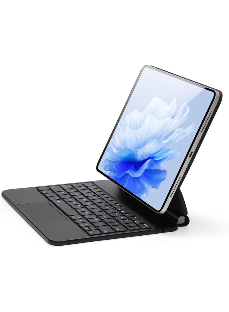 A magnetic keyboard case for iPad Air 11-inch (M3 2025, M2 2024) and iPad Pro 11-inch (1st/2nd/3rd/4th generation), featuring a Magic Keyboard and multi-touch trackpad support. Also compatible with 10.9-inch iPad Air 4th/5th generation (black). - Image 1
