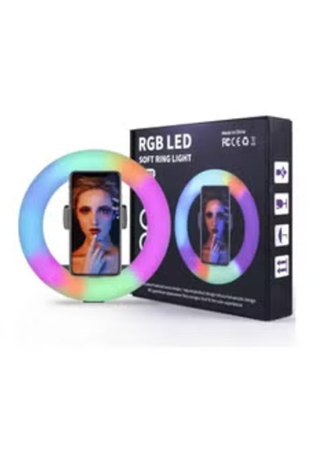 33-LED RGB Ring Light for TikTok and Vlogging – Colorful Photography Lighting - Image 3