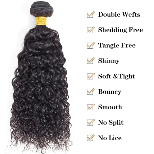 ROYAL IMPRESSION 12A Brazilian Curly Bundles Human Hair 10" 12" 14" 300g Brazilian Virgin Kinky Curly Human Hair 3 Bundles Real 100% Unprocessed Virgin Remy Hair Weave Bundle Natural Color - Image 3