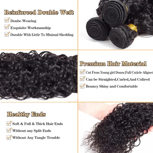 ROYAL IMPRESSION 12A Brazilian Curly Bundles Human Hair 10" 12" 14" 300g Brazilian Virgin Kinky Curly Human Hair 3 Bundles Real 100% Unprocessed Virgin Remy Hair Weave Bundle Natural Color - Image 2