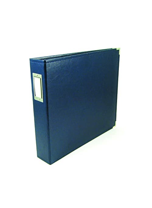 We R Memory Keepers We R Memory Keepers 12x12 Photo Album Navy Blue Protect Memories  Photos Acidfree Faux Leather Snagfree Rings Includes 5 Page Protectors Scrapbooking 