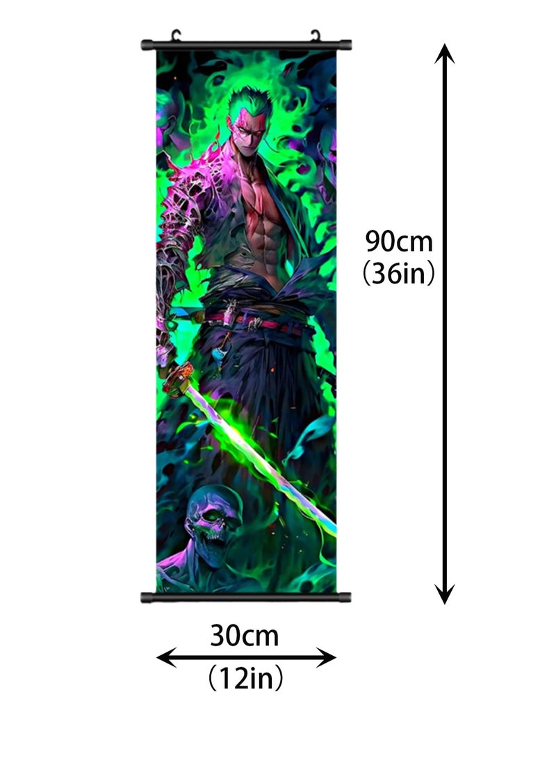 One Piece Anime Poster Wall Scroll JPN Version Anime Artwork Hanging Scroll Suitable for Home Decoration Party Decoration (90cm x 30cm HZW-2) - Image 2