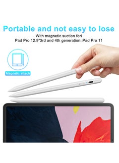 Mezone Universal Stylus Pen for Touch Screens, 1.5mm Fine Tip Compatible with iOS and Android Devices, with Palm Rejection & Magnetic Attachment, for Drawing and Handwriting, White  - Image 4