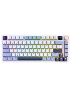 JeDEL WKL-100 RGB Wireless Gasket Mechanical Keyboard,Triple Mode Bluetooth5.0/2.4G/USB-C 87 Keys Hot Swappable Gaming Keyboard, 4000 mAh Battery 1.2'' HD OLED Display Volume Rotary Button for Games and Work  - Image 1