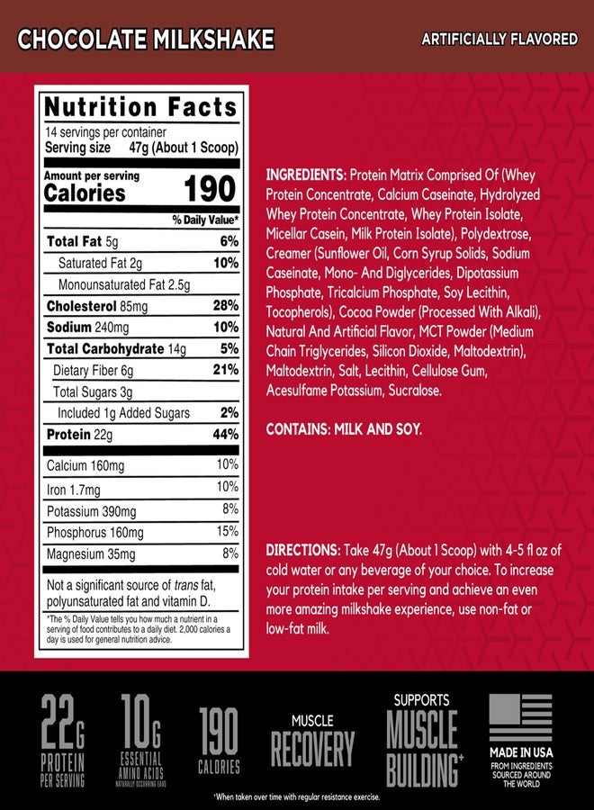 BSN SYNTHA-6 Premium Protein Powder with 6g of Fiber, Whey Isolate, Micellar Casein, Milk Protein Isolate, 5g of Fat, Chocolate Milkshake, 14 Servings, 1.45 Pound (Packaging May Vary) - Image 3