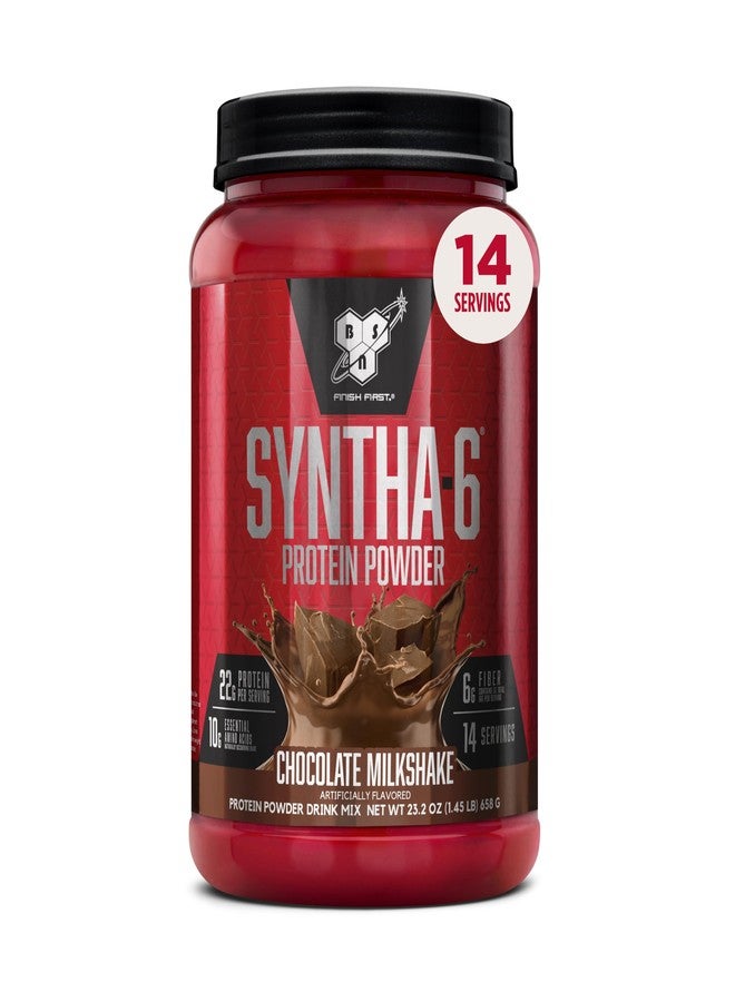 BSN SYNTHA-6 Premium Protein Powder with 6g of Fiber, Whey Isolate, Micellar Casein, Milk Protein Isolate, 5g of Fat, Chocolate Milkshake, 14 Servings, 1.45 Pound (Packaging May Vary) - Image 1