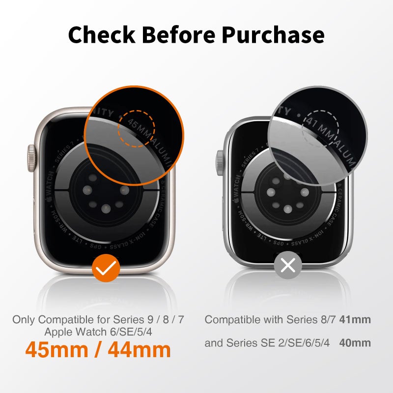 ال كي واقي شاشة LK مكون من 4 قطع لساعة Apple Series 9 8 7 45 ملم/44 ملم - Image 2