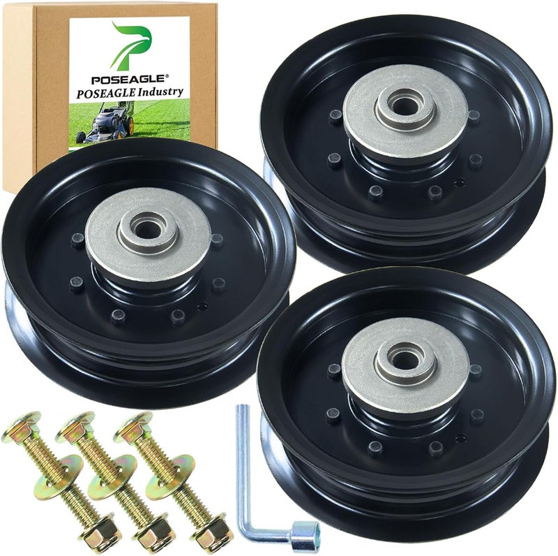 POSEAGLE 3 Pack 532196104 Husqvarna Idler Pulley Replaces Husqvarna 532196104 532197380 Husqvarna Idler Pulley 196104 197380 for Husqvarna RZ5424 Z254f YTH24v48 Z248f YTH2348 LGT2654 RZ4623 Lawn Decks - Image 1