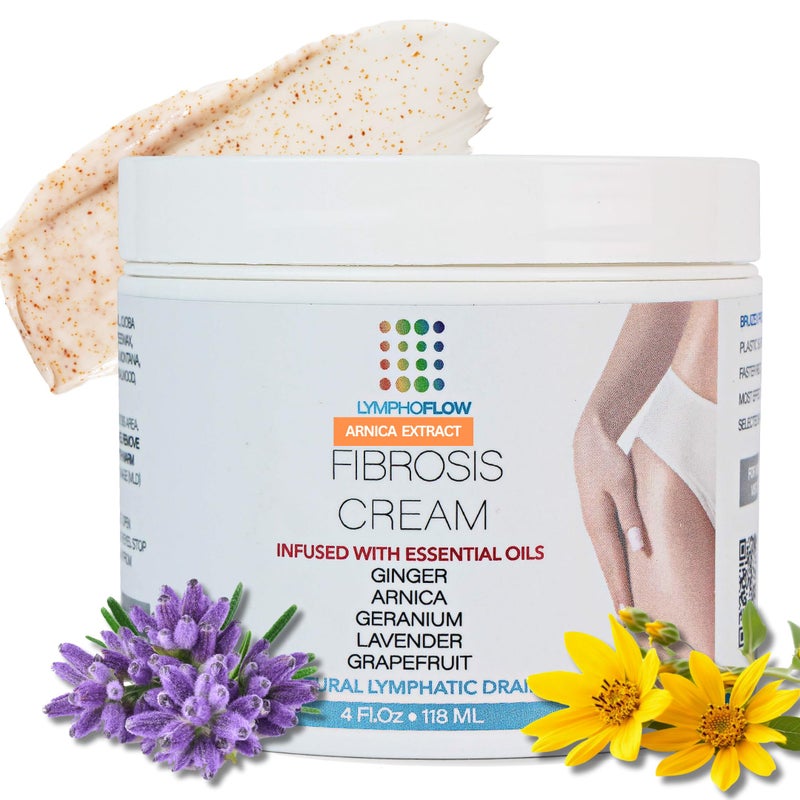 Fibrosis Care Cream After Liposuction and BBL I Use with Lymphatic Drainage Massage After 360 lipo Brazilian Butt Lift Tummy Tuck I Works with MLD Body Massager Tools Faja lipofoam I 4 Oz