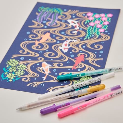Sakura of America Assorted Metallic Gel Ink Pens SAK38803 Blue - Image 3