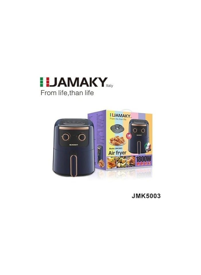 Jamaky Italy قلايه هوائيه 1800 وات 5 لتر من جاماكي JMK 5003 ايطالي  - Image 5