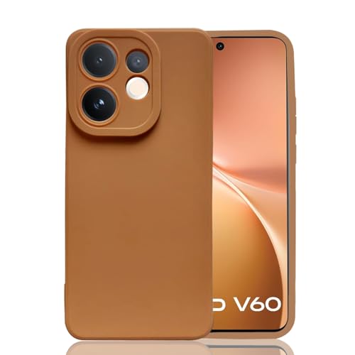 KC Back Cover for Vivo V60 5G / V60e 5G / Vivo T4 Pro 5G - Shockproof Soft Bumper Silicone Case with Camera Protection (Brown) - Image 4