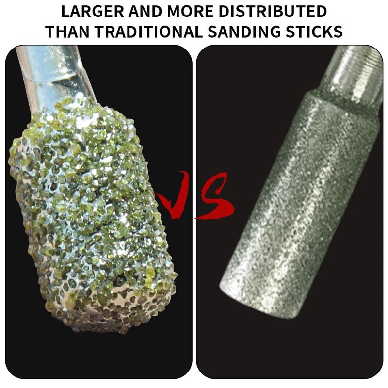 SI FANG 30Pcs Diamond Grinding Burr Drill Bit Mix Set with 1/8-inch Shank 10 Style Grit 60 Diamond Coated Grinding Head for Rotary Tools Stone Carving Accessories Bit Universal Fitment - Image 3