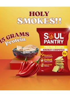 Soul Pantry Soul Pantry Chips Variety Pack – Smokey Chipotle, Tuscan Tomato, Peri Peri, Cheese & Garlic, Himalayan Pink Salt – 75g Protein, High Protein, Low-Calorie Vegan Snack(5 Falvors)  - Image 5