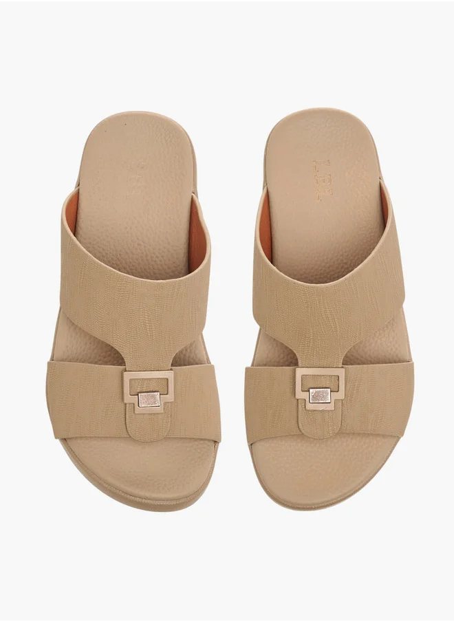ال بي ال من شو اكسبرس Metal Accent Slip-On Arabic Sandals