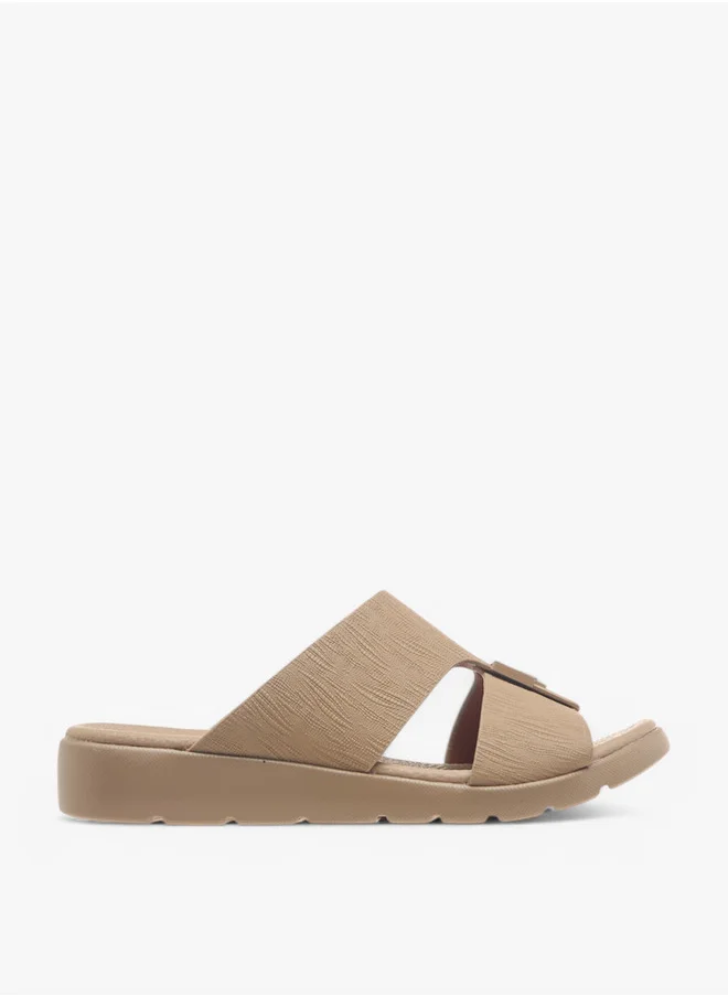 ال بي ال من شو اكسبرس Metal Accent Slip-On Arabic Sandals