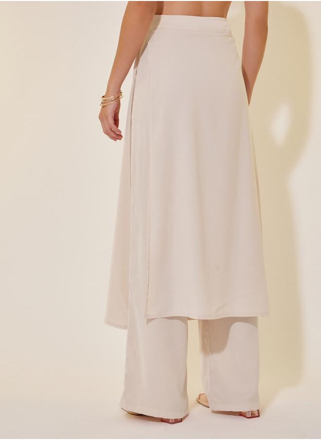 Take Two Solid 2in1 Layered Wide Leg Pants  - Image 4