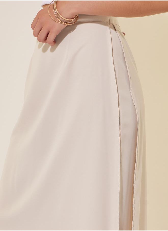 Take Two Solid 2in1 Layered Wide Leg Pants  - Image 3