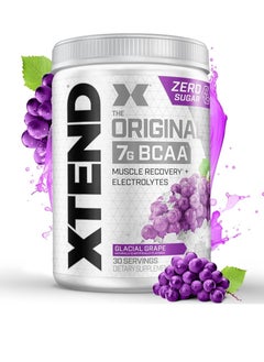 مسحوق XTEND BCAA الأصلي - العنب الجليدي، تعافي العضلات مع 7 جم BCAA والإلكتروليتات، خالي من السكر، 30 وجبة