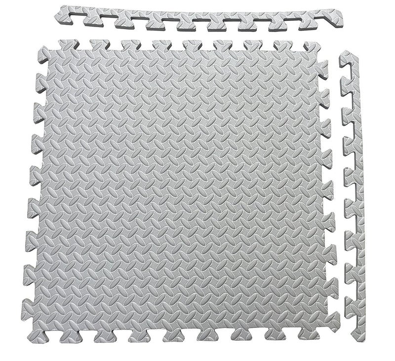 Kobo AC-62 Puzzle Exercise Mat, EVA Foam Interlocking Tiles, Protective Flooring for Gym Equipment and Cushion for Workouts (6 Feet x 4 Feet) (Grey) - Image 4