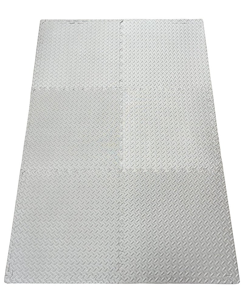 Kobo AC-62 Puzzle Exercise Mat, EVA Foam Interlocking Tiles, Protective Flooring for Gym Equipment and Cushion for Workouts (6 Feet x 4 Feet) (Grey) - Image 5