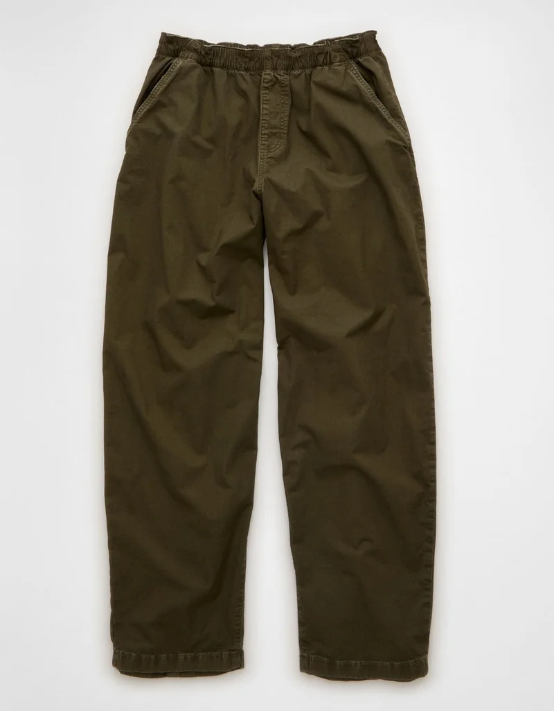 American Eagle  AE Low-Rise Pull-On Barrel Pant for Women | Best Price UAE