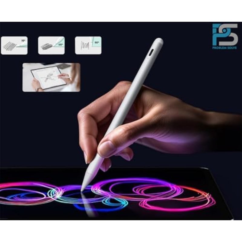 قلم iPad العالمي لأجهزة Apple - قلم لمس أنيق، متوافق مع أجهزة iOS وAndroid وأجهزة iPad وiPhone وقلم الكمبيوتر المحمول والكمبيوتر اللوحي Huawei Pad - مثالي للرسم والكتابة اليدوية - قلم عالمي - Image 5