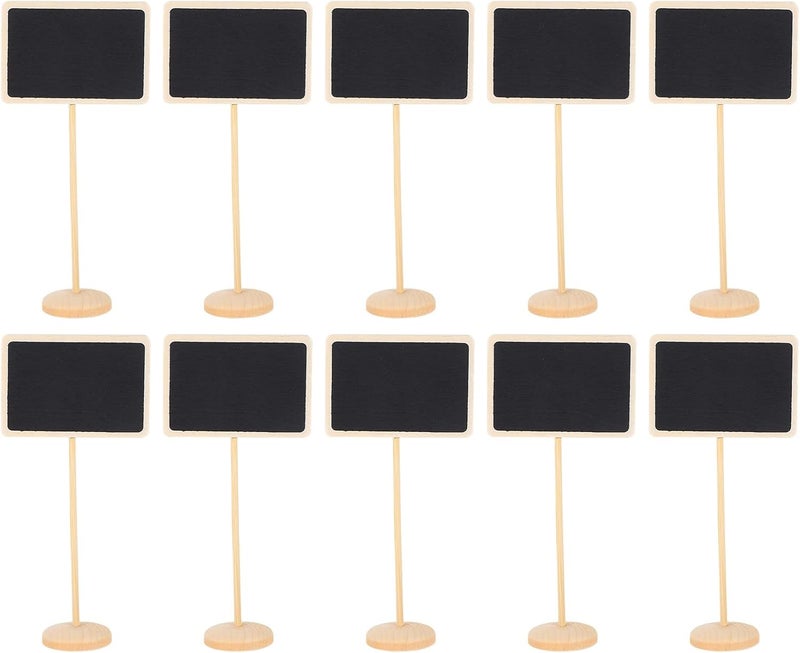 klarako 10pcs message board home decor signs Memo Blackboard Chalkboard Sign with Easel Stand Small Chalkboard Sign Small Blackboard Sign Wood mini decorate - Image 1