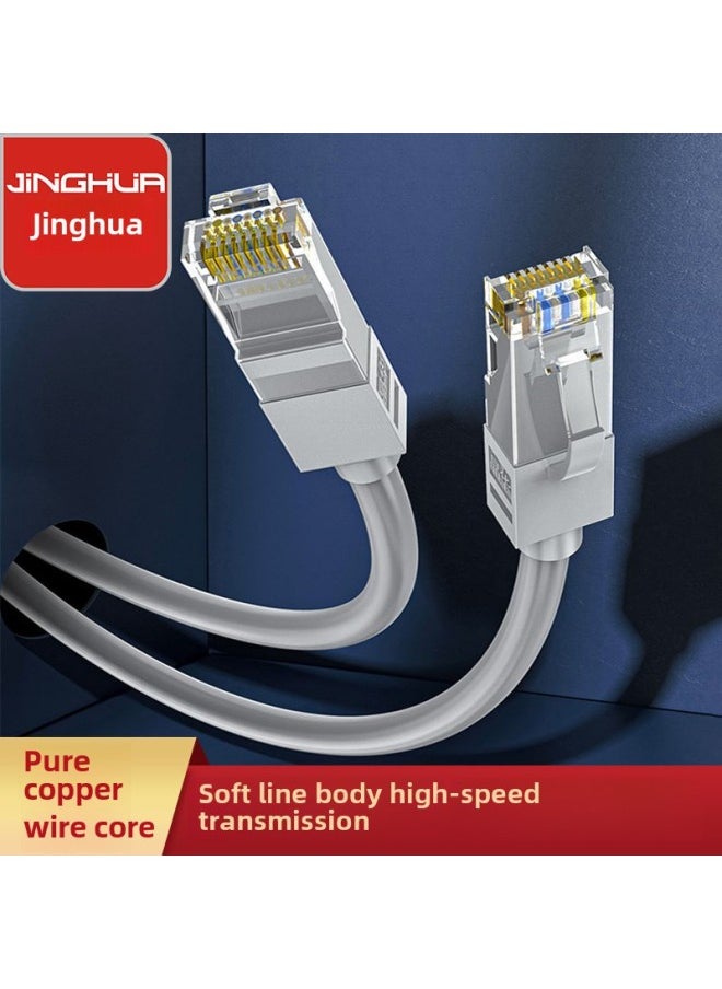 Generic Jinghua Network Cable Jumper Class 5 Network 100 Megabytes Computer Network Cable Finished Network Cable Home Network Cat5-Color:Gray Copper Style-Line Length:25 M  - Image 1