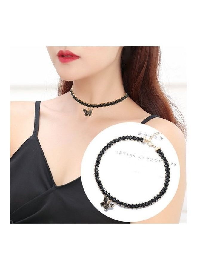NIBEMINENT - Lace Choker Butterfly Design Necklace - Image 1