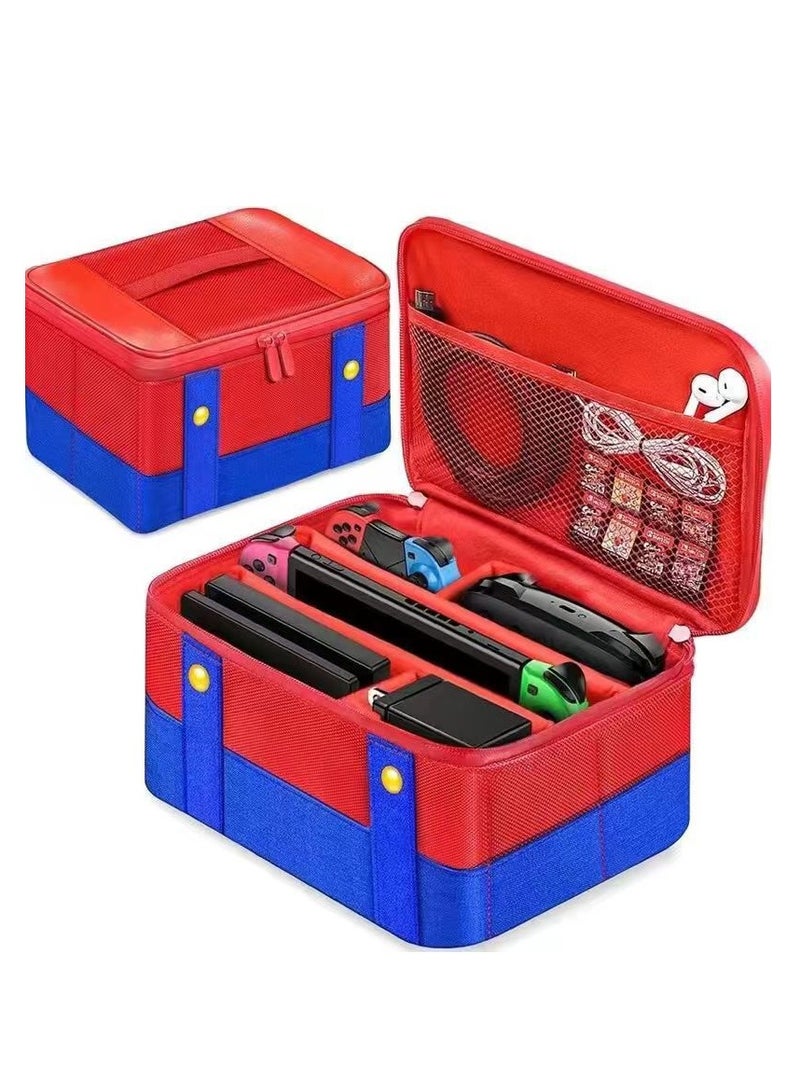 general Hard Switch Case Compatible with Nintendo Switch and Switch OLED Model, Full Protection Hard Switch Carrying Case High-Capacity Travel Bag fit Switch Console Pro Controller Accessories Red - Image 1