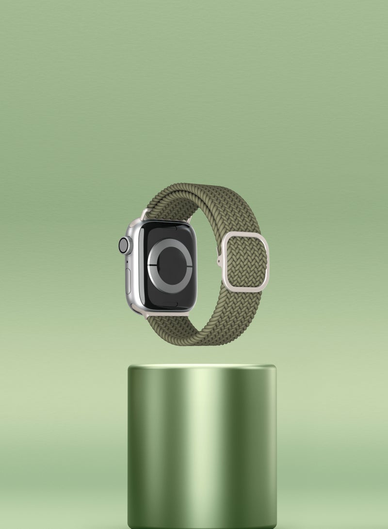 LEVELO Crisben Watch Strap for Apple Watch 45/44/42mm - Green  - Image 3