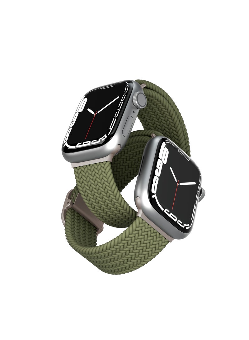 LEVELO Crisben Watch Strap for Apple Watch 45/44/42mm - Green  - Image 4