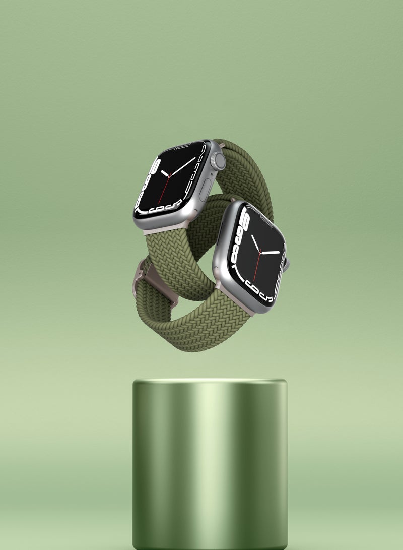 LEVELO Crisben Watch Strap for Apple Watch 45/44/42mm - Green  - Image 2