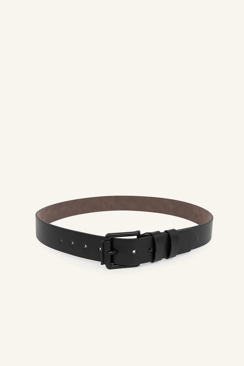 ديفاكتو Man Rectangle Clasp Faux Leather Jean Belt