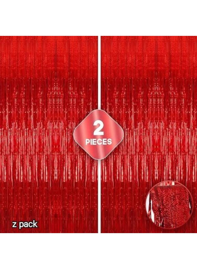 ستارة معدنية لتزيين حفلات الكريسماس - قطعتين - 5.1 متر × 1 متر - Image 1