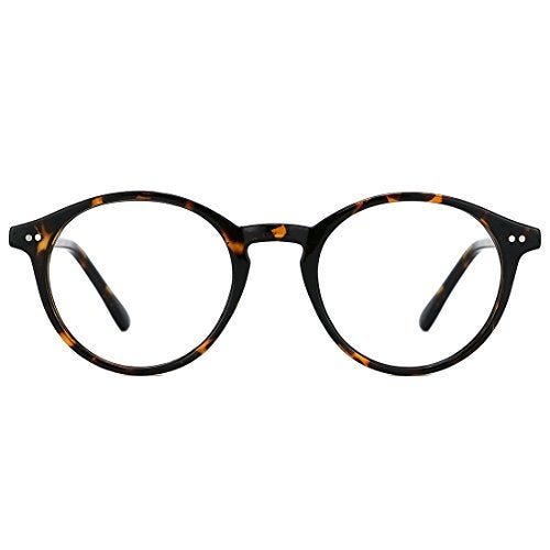 TIJN Blue Light Blocking Glasses,Vintage Round Frame Eyeglasses,Anti-Glare Computer Glasse,Screen Fatigue & UV Protection - Image 1