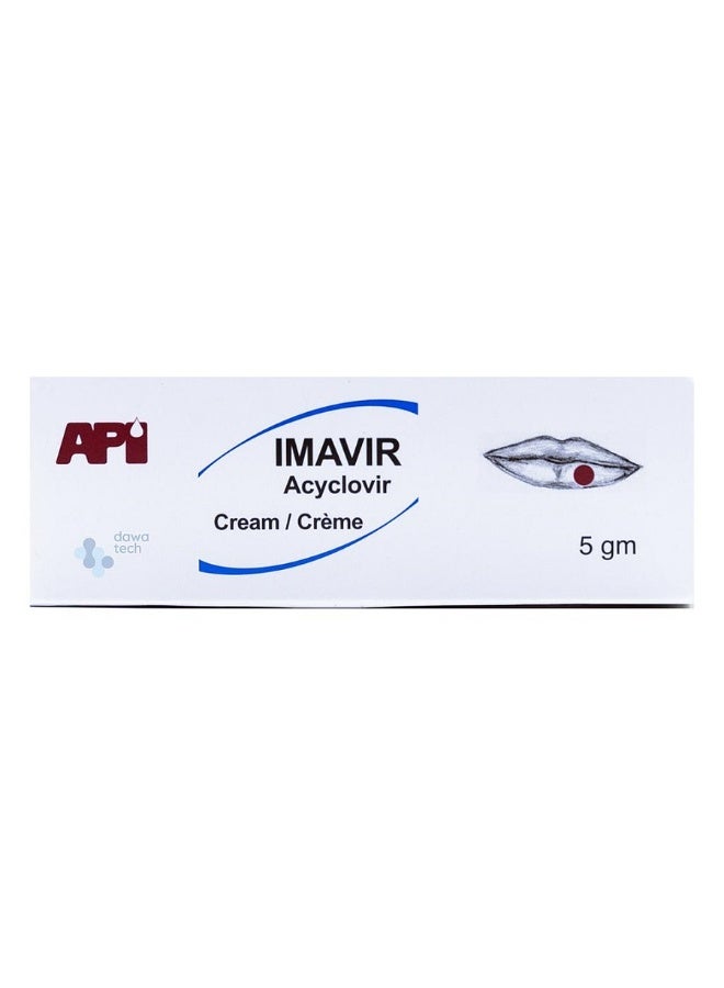 Imavir 5% Lip Cream 5g | Lip Care Cream | Topical Lip Protection & Herpes Support