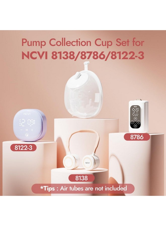 NCVI ملحقات مضخة الثدي القابلة للارتداء NCVI مناسبة لـ 8138/8787/8786/8122-3، أكواب مضخة الثدي بدون استخدام اليدين، فلاتر 21/24/28 مم، عبوة واحدة - Image 2