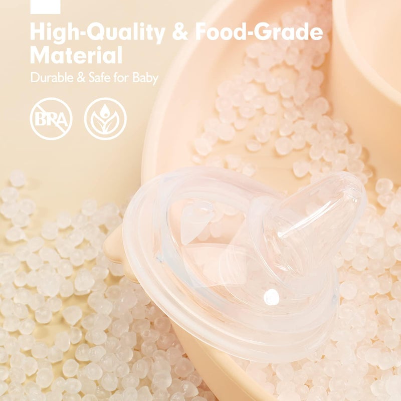 hahaland Sippy Cups Spout Replacement, Clear Silicone Replacement Spout for Active and Learner Cups, hahaland Replacement Silicone Spout, 1 Pack - Image 2